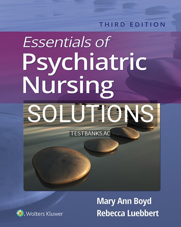 Cover for Solutions Manual for Essentials of Psychiatric Nursing 3rd US Edition by Boyd