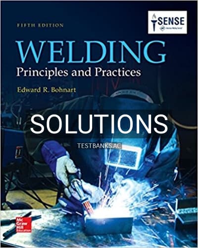 Cover for Solutions for Welding Principles and Practices 5th Edition by Bohnart