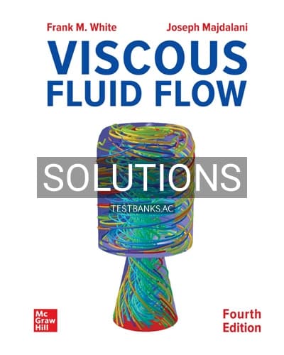 Cover for Solutions for Viscous Fluid Flow 4th Edition by White
