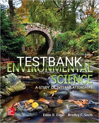 Test Bank for Environmental Science 14th Edition by Enger cover