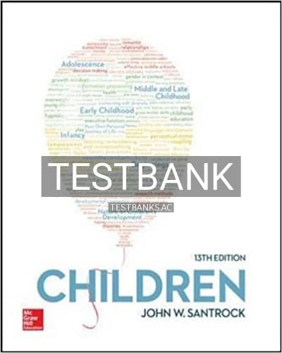 Test Bank for Children 13th Edition by Santrock cover