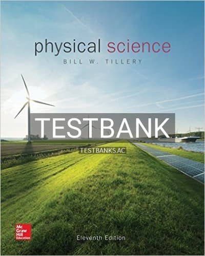 Test Bank for Physical Science 11th Edition by Tillery cover