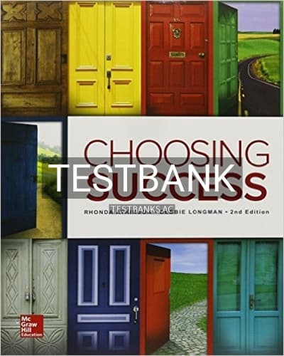 Test Bank for Choosing Success 2nd Edition by Atkinson cover