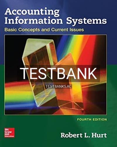 Test Bank for Accounting Information Systems Basic Concepts and Current Issues 4th Edition by Hurt cover