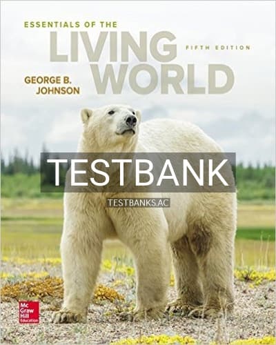 Test Bank for Essentials of The Living World 5th Edition by George Johnson cover