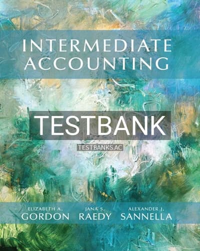 Test Bank for Intermediate Accounting 1st Edition by Gordon cover