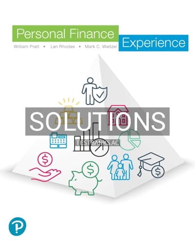 Solutions for Personal Finance Experience 1st Edition by Pratt cover