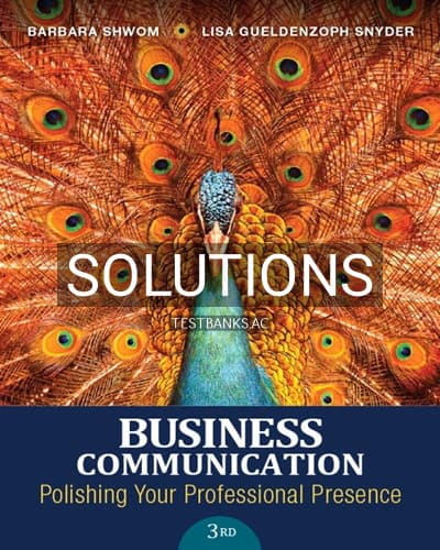 Cover for Solutions for Business Communication Polishing Your Professional Presence 3rd Edition by Shwom