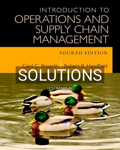 Solutions for Introduction to Operations and Supply Chain Management 4th Edition by Bozarth cover