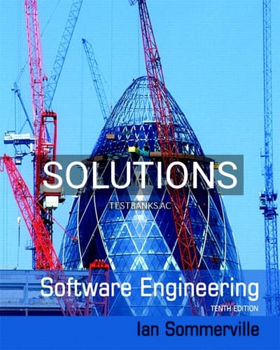 Solutions for Software Engineering 10th Edition by Sommerville cover