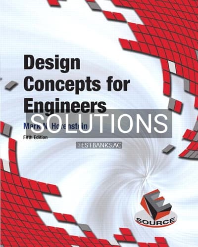 Solutions for Design Concepts for Engineers 5th Edition by Horenstein cover