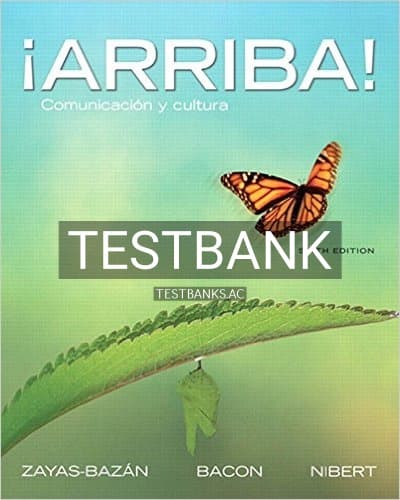 Test Bank for Arriba Comunicacion y cultura 6th Edition by Zayas-Bazan cover