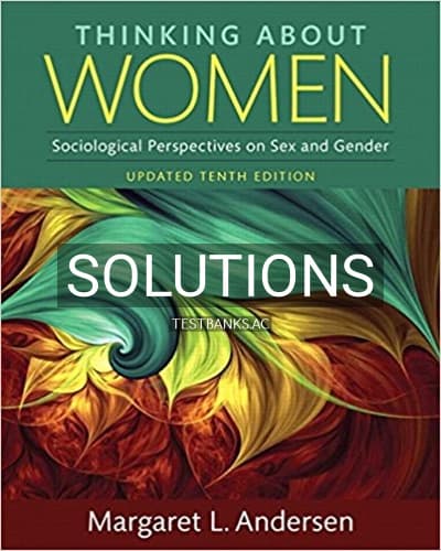 Solutions for Thinking About Women 10th Edition by Andersen cover
