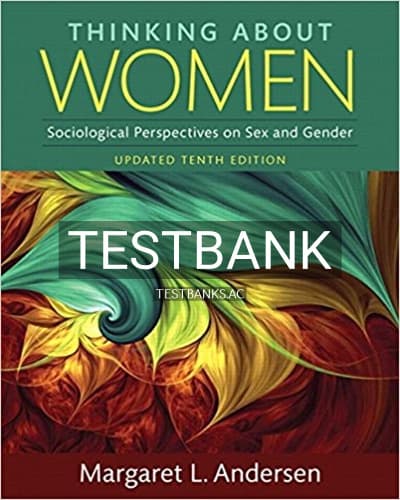 Cover for Test Bank for Thinking About Women 10th Edition by Andersen