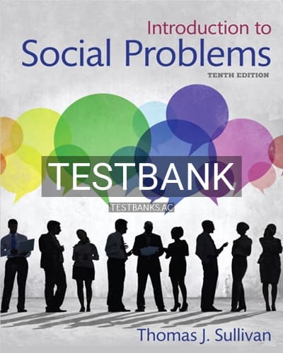 Test Bank for Introduction to Social Problems 10th Edition by Sullivan cover