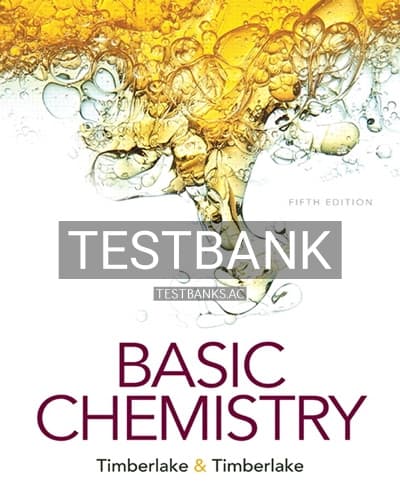 Test Bank for Basic Chemistry 5th Edition by Timberlake cover