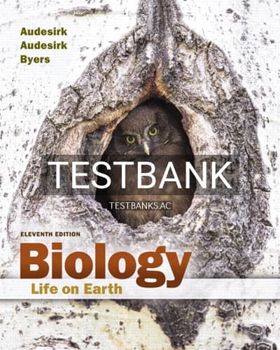 Test Bank for Biology Life on Earth 11th Edition by Audesirk cover