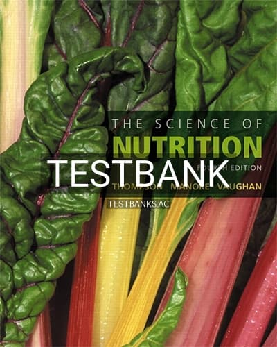 Test Bank for Science of Nutrition 4th Edition by Thompson cover