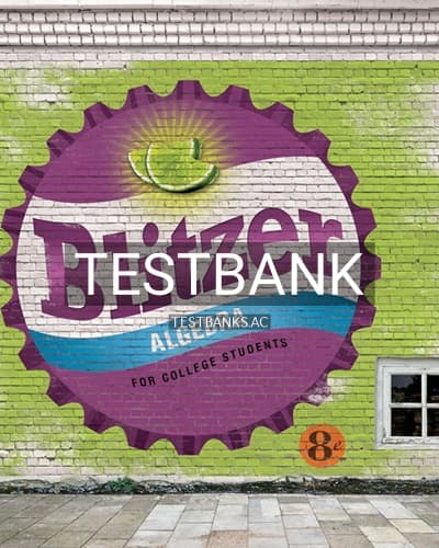 Test Bank for Algebra for College Students 8th Edition by Blitzer cover