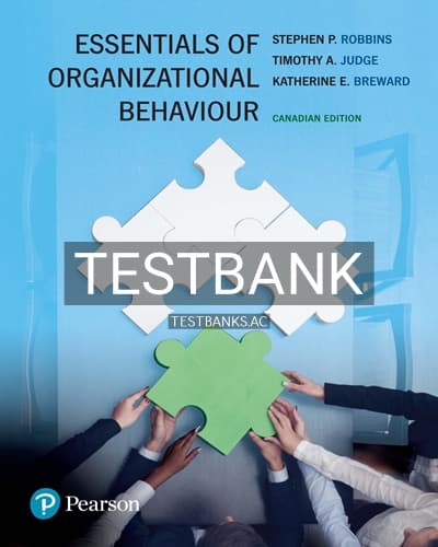 Test Bank for Essentials of Organizational Behaviour 1st Edition by Robbins cover
