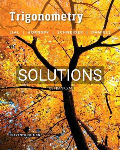 Solutions for Trigonometry 11th Edition by Lial cover