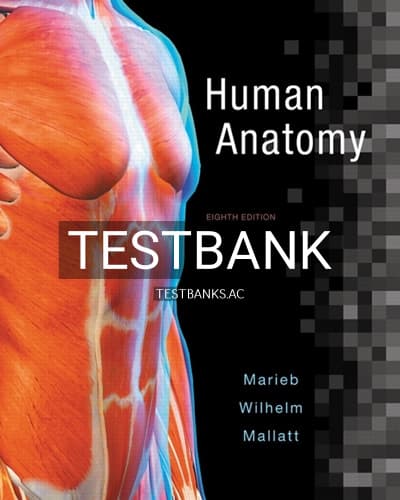 Test Bank for Human Anatomy 8th Edition by Marieb cover