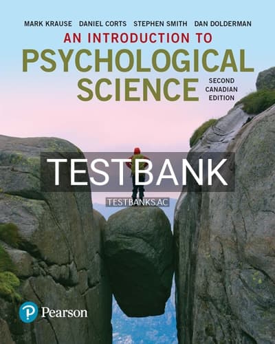 Test Bank for Introduction to Psychological Science 2nd Edition by Krause cover
