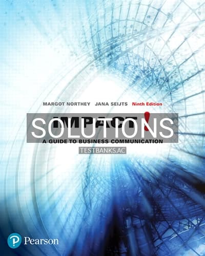 Solutions for Impact A Guide to Business Communication 9th Edition by Northey cover