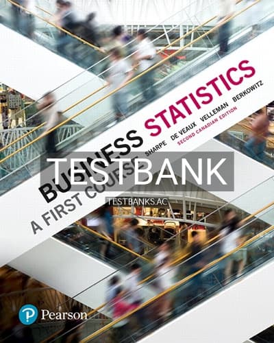 Test Bank for Business Statistics A First Course 2nd Edition by Sharpe cover