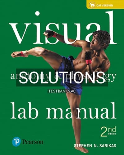 Cover for Solutions for Visual Anatomy and Physiology Lab Manual Cat Version 2nd Edition by Sarikas