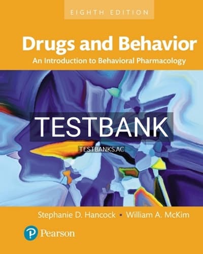 Test Bank for Drugs and Behavior 8th Edition by Hancock cover