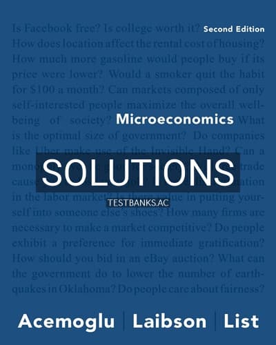 Solutions for Microeconomics 2nd Edition by Acemoglu cover