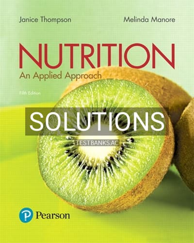 Solutions for Nutrition An Applied Approach 5th Edition by Thompson cover