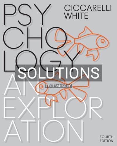 Solutions for Psychology An Exploration 4th Edition by Ciccarelli cover