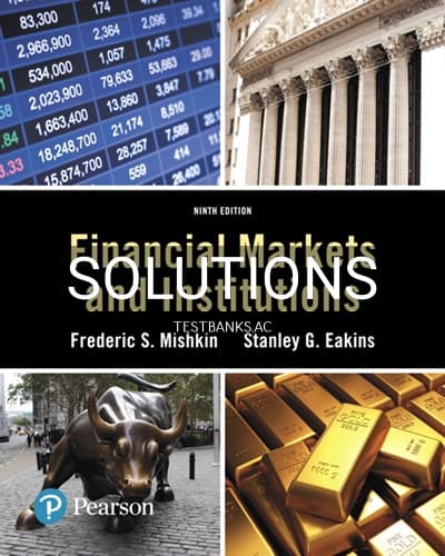 Solutions for Financial Markets and Institutions 9th Edition by Mishkin cover