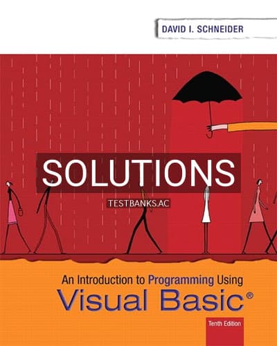 Solutions for Introduction to Programming Using Visual Basic 10th Edition by Schneider cover