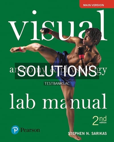 Cover for Solutions for Visual Anatomy and Physiology Lab Manual Main Version 2nd Edition by Sarikas