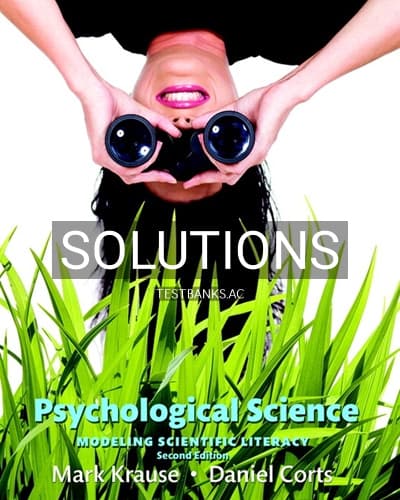Solutions for Psychological Science Modeling Scientific Literacy 2nd Edition by Krause cover