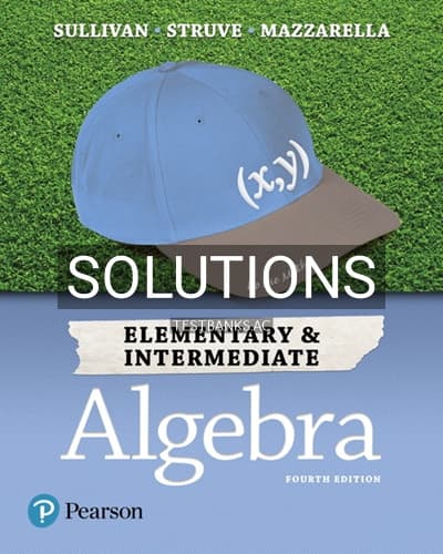 Solutions for Elementary and Intermediate Algebra 4th Edition by Sullivan cover