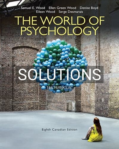 Cover for Solutions for World of Psychology 8th Edition by Wood