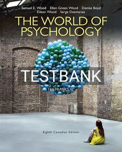 Cover for Test Bank for World of Psychology 8th Edition by Wood