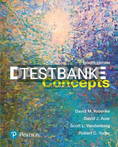 Test Bank for Database Concepts 8th Edition by Kroenke cover