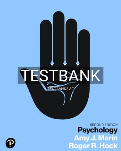Test Bank for Psychology 2nd Edition by Marin cover