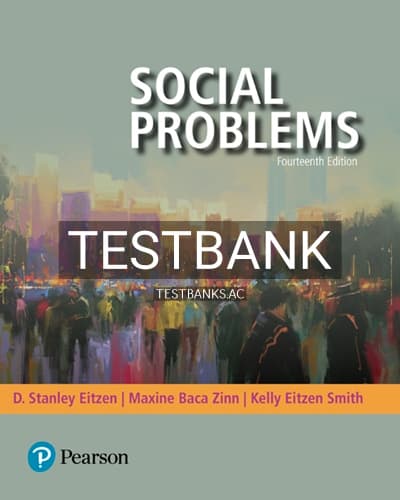 Test Bank for Social Problems 14th Edition by Eitzen cover