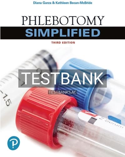 Test Bank for Phlebotomy Simplified 3rd Edition by Garza cover