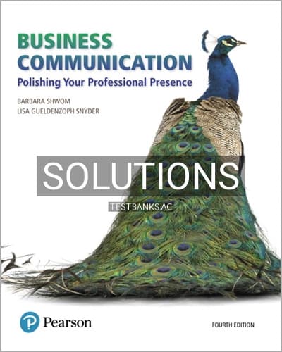 Cover for Solutions for Business Communication Polishing Your Professional Presence 4th Edition by Shwom