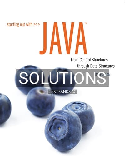 Solutions for Starting Out with Java From Control Structures through Data Structures 4th Edition by Gaddis cover