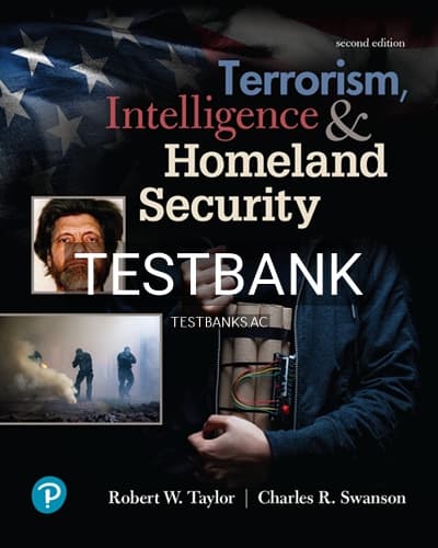 Test Bank for Terrorism Intelligence and Homeland Security 2nd Edition by Taylor cover