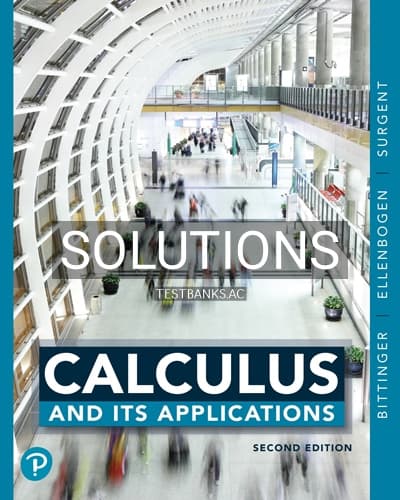 Solutions for Calculus and Its Applications 2nd Edition by Bittinger cover