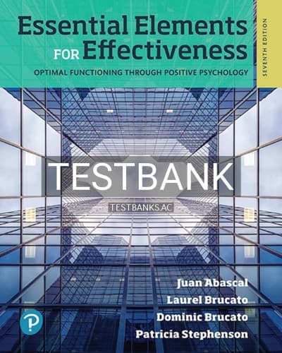 Test Bank for Essential Elements for Effectiveness for Miami Dade College 7th Edition by Abascal cover
